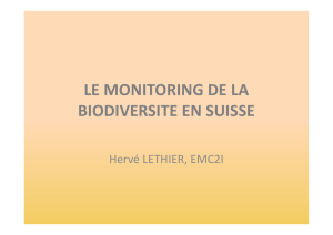 Le monitoring de la biodiversité (Suisse)