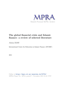 The global financial crisis and Islamic finance: a review of selected