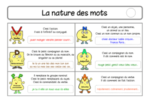 La nature des mots