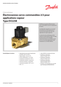 Électrovannes servo-commandées 2/2 pour applications