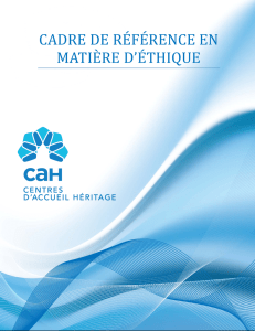 cadre de référence en matière d`éthique