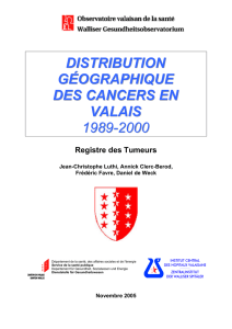 distribution géographique des cancers en valais 1989-2000