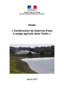 Etude reserves eau usage agricole - Les services de l`État dans l`Indre