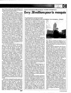Evry: 30 millions pour la mosquée