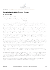 Conseil Constitutionnel - Constitution de 1852, Second Empire