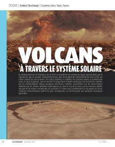 volcans à travers le système solaire