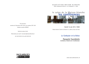 Conférence Le Corbusier et la Grèce
