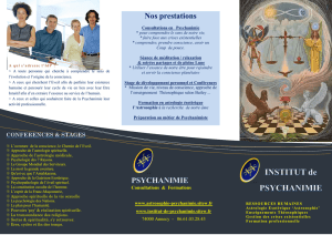 Nos prestations - Institut de PSYCHANIMIE