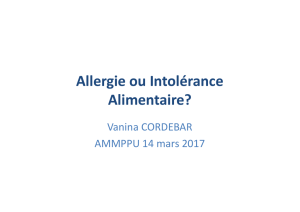 Allergie ou Intolérance Alimentaire?