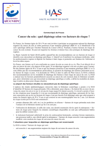 Cancer du sein : quel dépistage selon vos facteurs de risque ? AFC