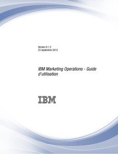 IBM Marketing Operations - Guide d`utilisation