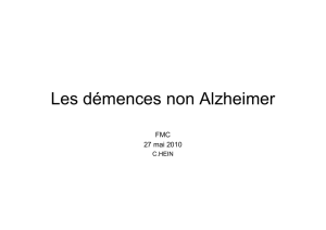 Les démences non Alzheimer en 2010 (Dr. Hein)