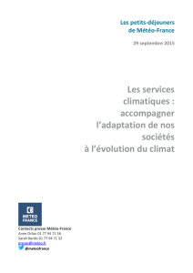 Les services climatiques - Météo