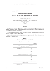 Accord du 23 juin 2015 relatif aux salaires minima