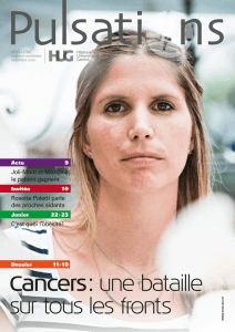 Cancers : une bataille sur tous les fronts