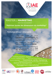 Master / marketing - IAE Savoie Mont Blanc