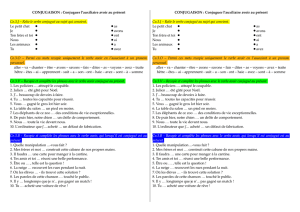 CONJUGAISON : Conjuguer l`auxiliaire avoir au présent