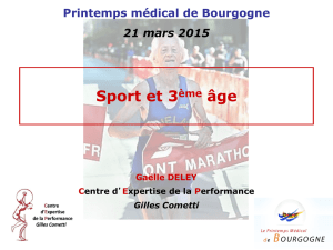 Sport et 3ème âge - Printemps Médical de Bourgogne