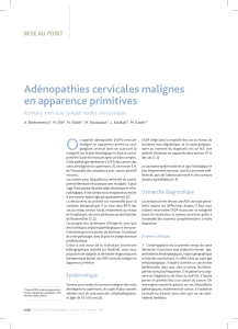 Adénopathies cervicales malignes en apparence primitives