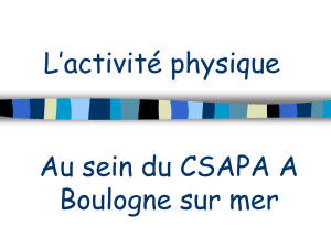 L`activité physique au sein du CSAPA à Boulogne-sur - Eclat-Graa