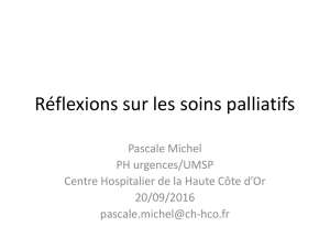 Réflexions sur les soins palliatifs