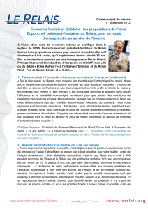 Economie Sociale et Solidaire : les propositions de Pierre
