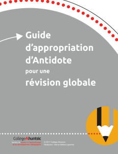 Guide d`appropriation d`Antidote 9