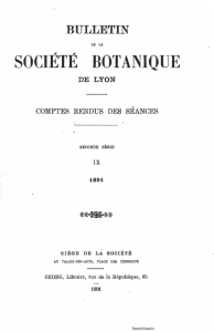 société botaniqu e - Société linnéenne de Lyon