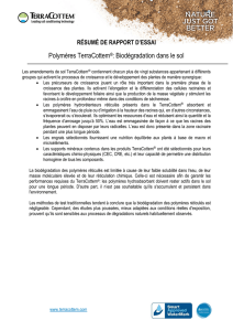 Polymères TerraCottem®: Biodégradation dans le sol