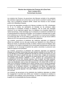3 octobre 2014 - Réunion des ministres des Finances de la Zone franc