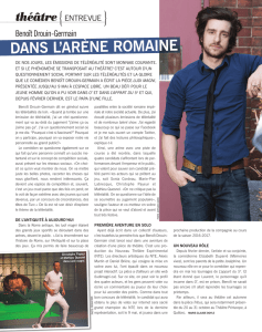 Entrevue "Benoit Drouin-Germain dans l`arène romaine"