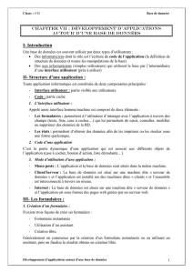 I- Introduction II- Structure d`une application : III- Les