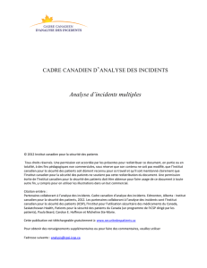 Analyse d`incidents multiples - Canadian Patient Safety Institute