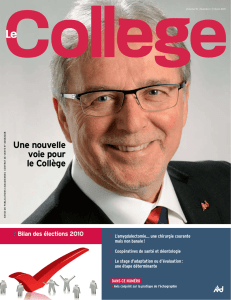 Revue Le Collège, hiver 2011 - Collège des médecins du Québec