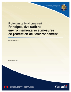 REGDOC-2.9.1 Principes, évaluations environnementales et