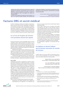 Factures DRG et secret médical