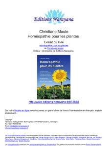 Homéopathie pour les plantes - Christiane Maute