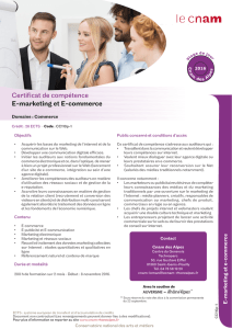 Certificat de compétence E-marketing et E - cnam rhone