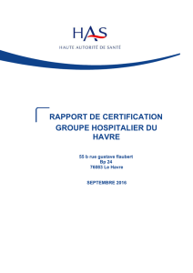 Le rapport de certification HAS