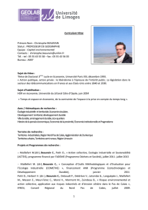 Christophe Beaurain - Université de Limoges