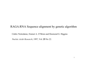 RAGA:RNA Sequence alignment by genetic algorithm
