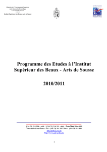 1 - Institut Supérieur des Beaux Arts de Sousse