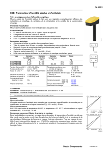 34.036/1 Sauter Components EGE: Transmetteur d`humidité