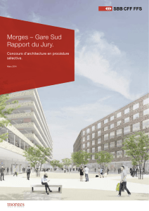Morges – Gare Sud Rapport du Jury.