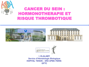 Diapositive 1 - Groupe Francophone thrombose et cancer