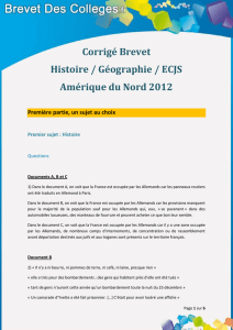 Corrigé Brevet Histoire / Géographie / ECJS Amérique du Nord 2012
