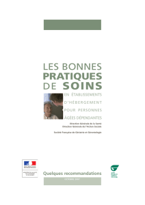Les bonnes pratiques de soins en EHPAD , octobre