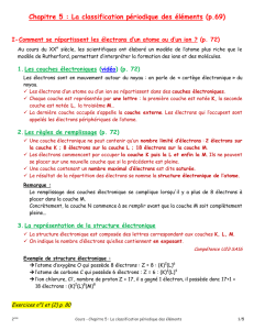 Chapitre 5 : La classification périodique des éléments (p.69)