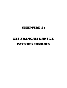 chapitre 1 : les français dans le pays des hindous