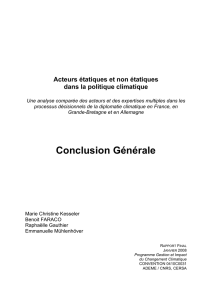 Acteurs de la diplomatie climatique-Conclusion - CERSA